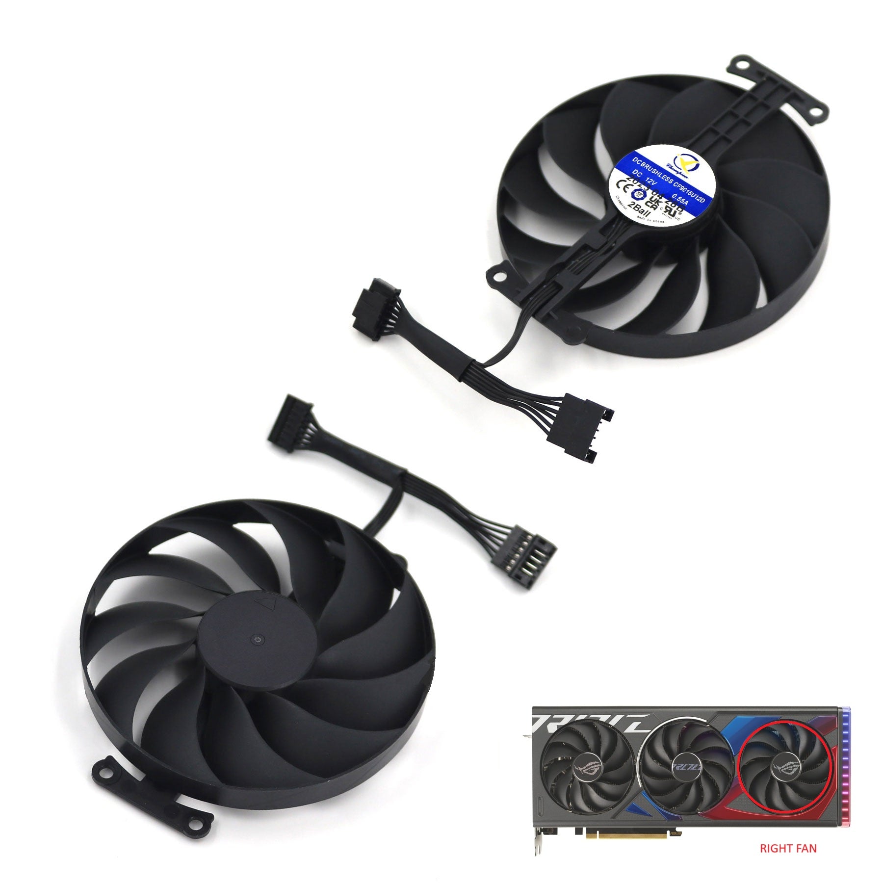 ASUS ROG STRIX GeForce RTX 4060, 4060 Ti GPU Fan Replacement