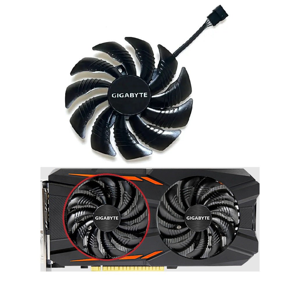 GIGABYTE 1050/1050Ti, 1060, AORUS RX 570/580 RX 5500/5600 XT Fan Replacement