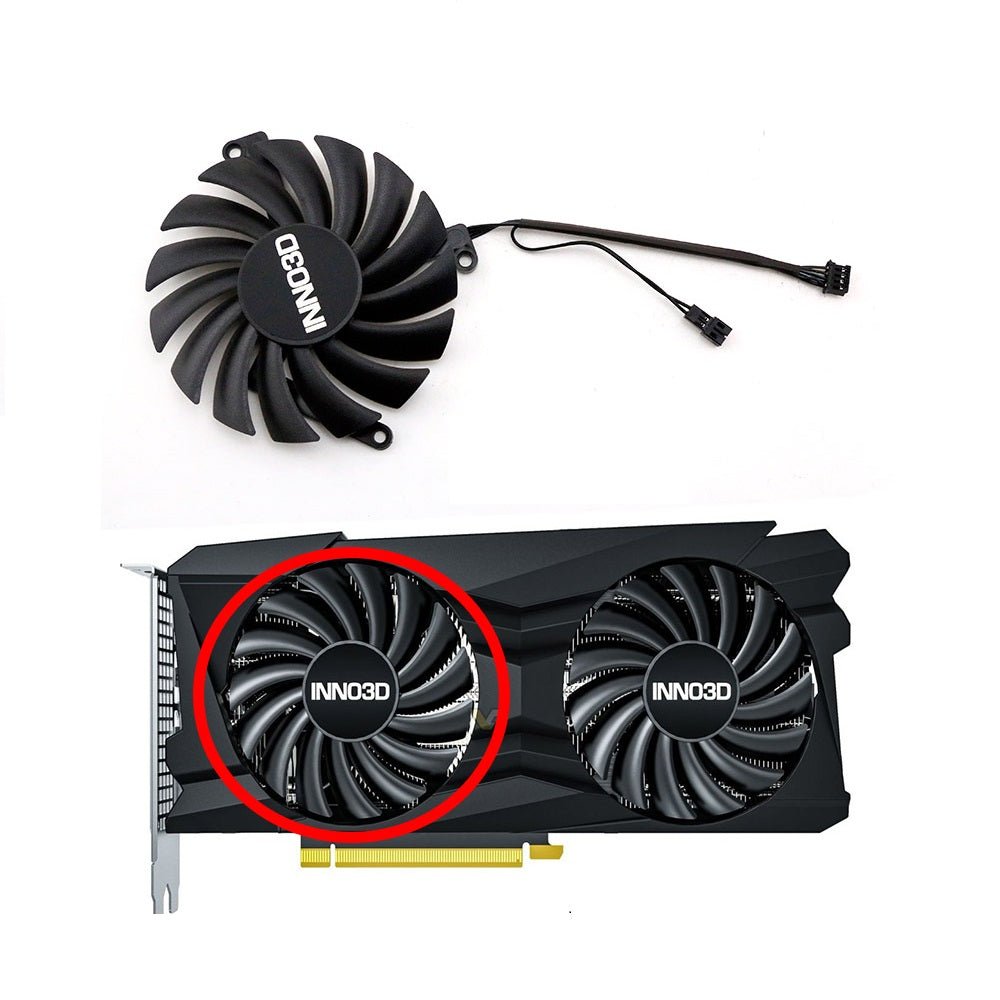 INNO3D GeForce RTX 3050, 3060, 3060 Ti, 3070, 3080 Twin X2 OC Fan Replacement