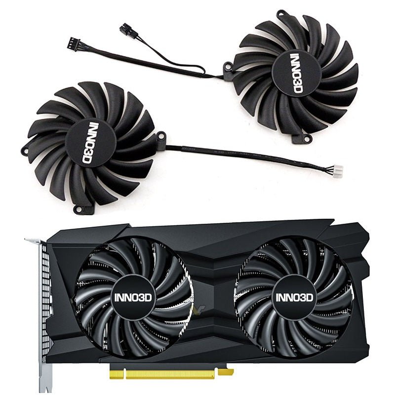 INNO3D GeForce RTX 3050, 3060, 3060 Ti, 3070, 3080 Twin X2 OC Fan  Replacement