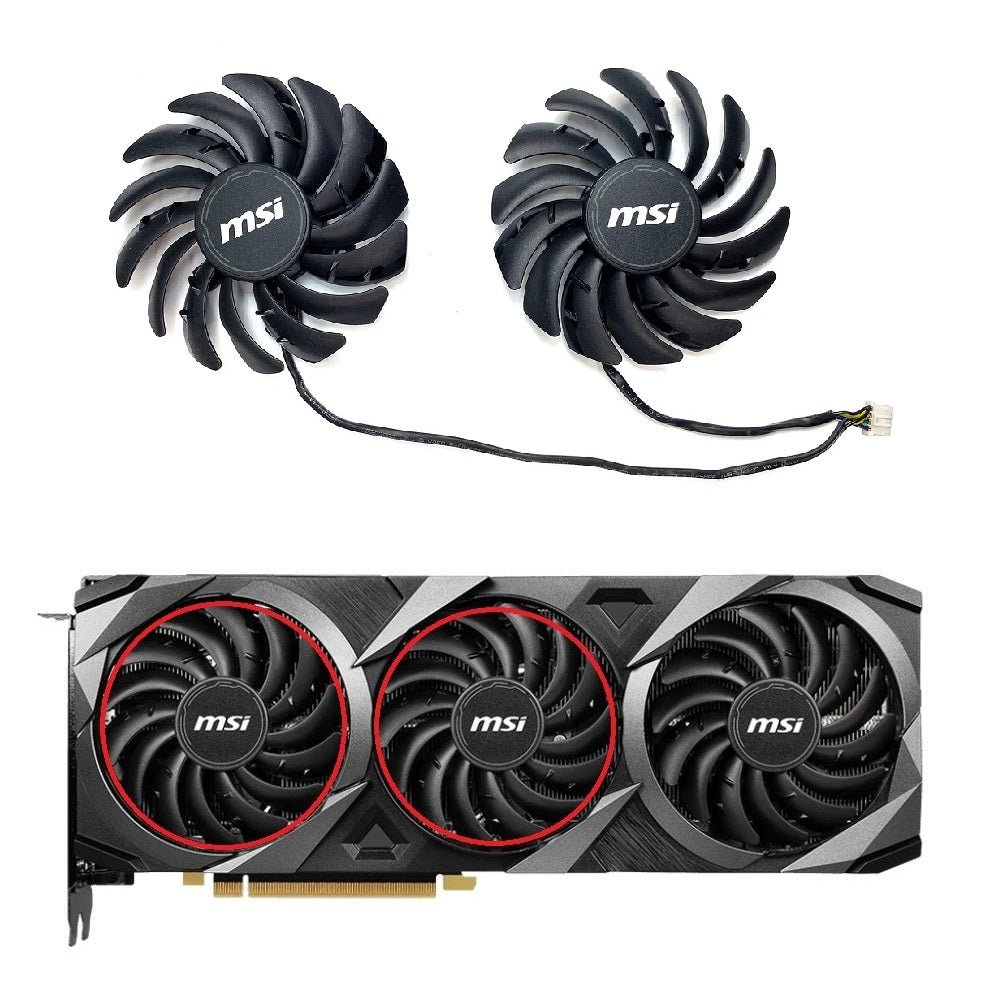 MSI GeForce RTX 3060, 3060Ti, 3070, 3070Ti, 3080, 3080Ti, 3090 VENTUS 3X Fan Replacement