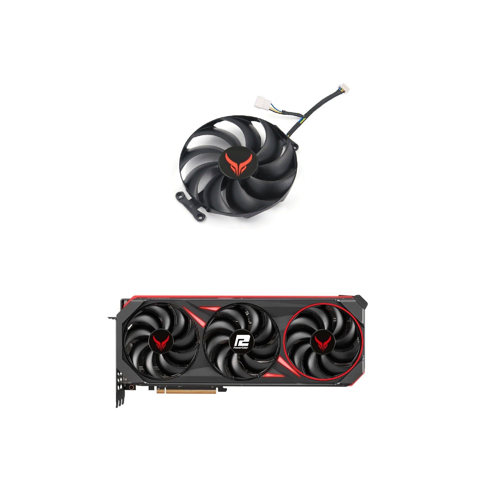 PowerColor Radeon RX 7900 XT, RX 7900 XTX Red Devil Fan Replacement