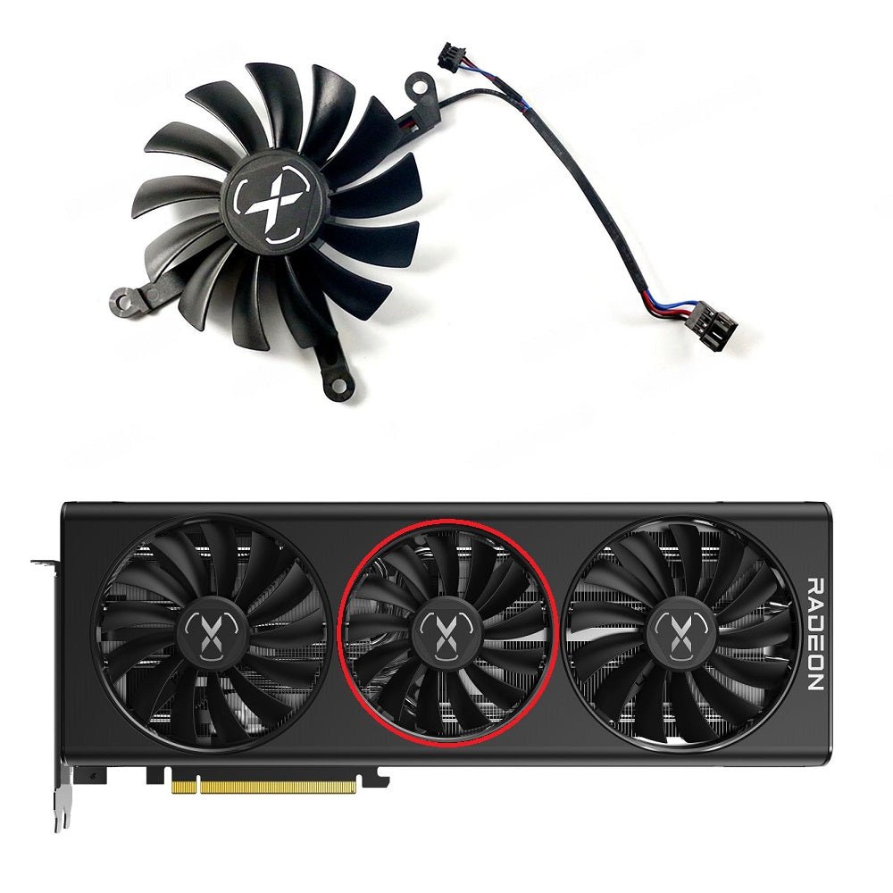 XFX Speedster SWFT 319 RX 6800 Black, 6800 6800 XT 6900 XT Core Gaming Fan Replacement