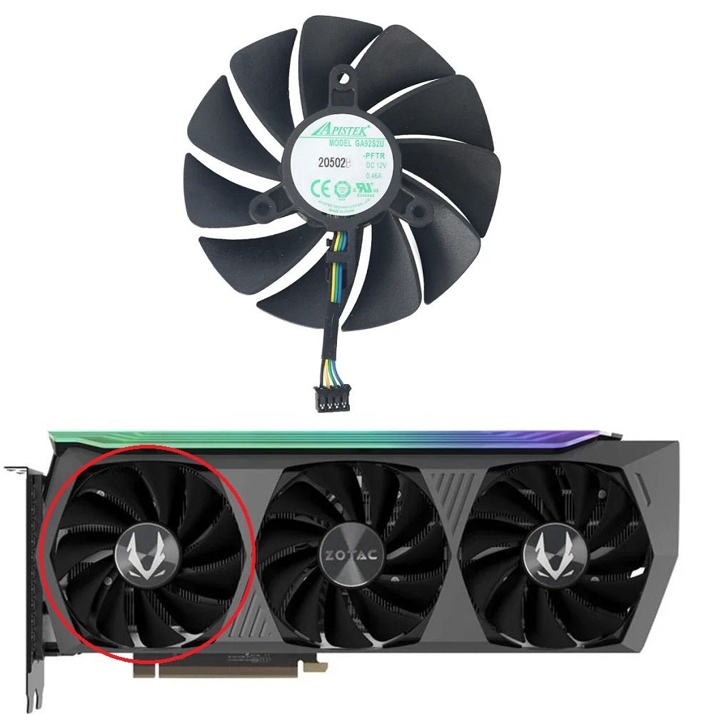 ZOTAC GeForce RTX 3070Ti 3080 3080Ti 3090 AMP Holo & Trinity Fan Replacement