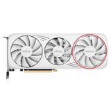 ZOTAC GeForce RTX 4060, 4060 Ti MOON WHITE GPU Fan Replacement